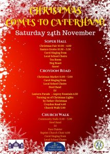 Christmas Comes to Caterham Valley @ Croydon Road, Church Walk and Soper Hall | England | United Kingdom